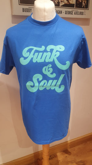 Mens blue 'Funk and Soul' tshirt