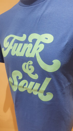 Mens blue 'Funk and Soul' tshirt