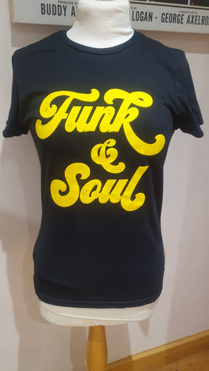 Ladies blk 'Funk and Soul' t-shirt