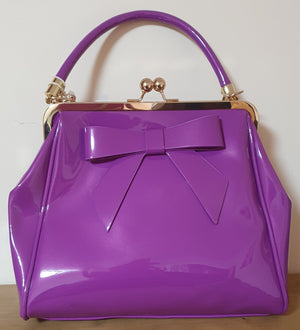 Ladies bright purple handbag