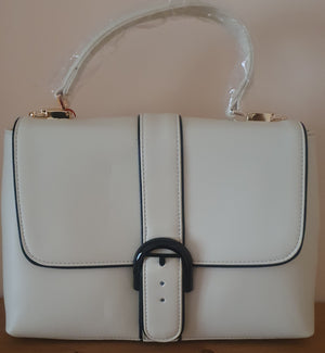 Ladies cream/blk handbag