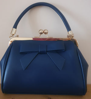 Ladies matt Navy handbag