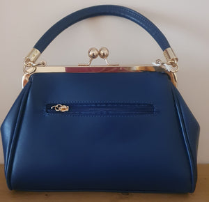 Ladies matt Navy handbag