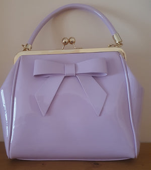 Ladies Lilac patent handbag