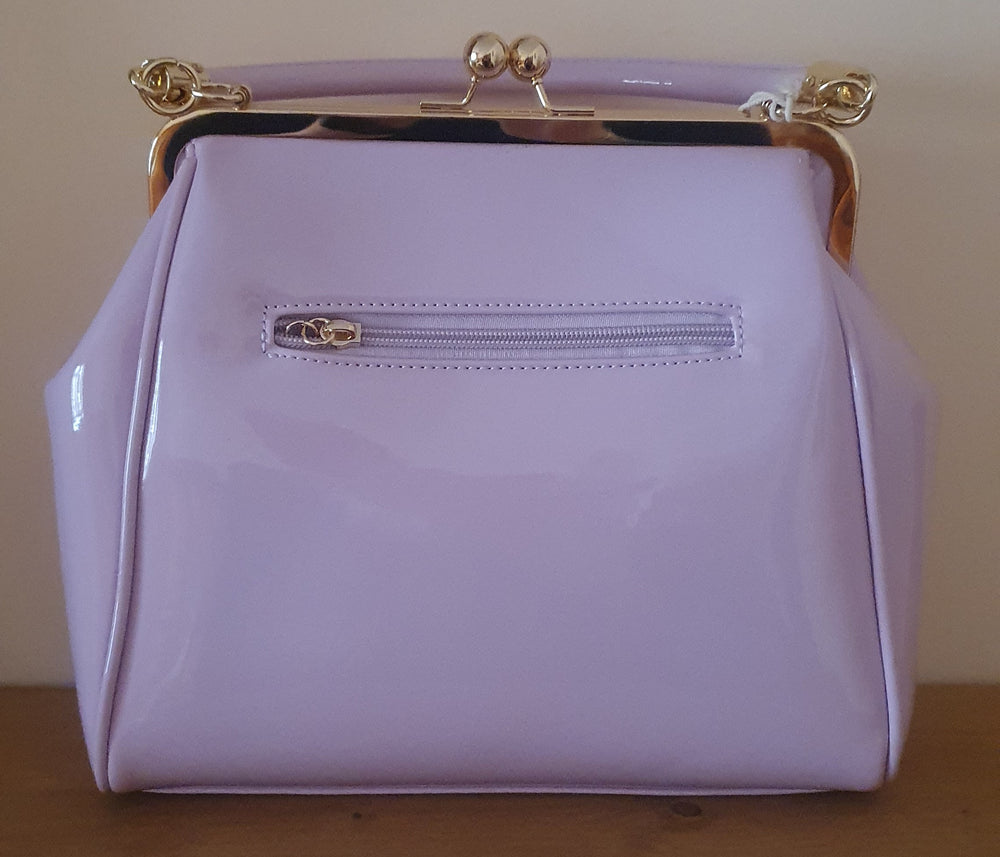 Ladies Lilac patent handbag