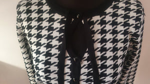 Ladies dogtooth cardigan