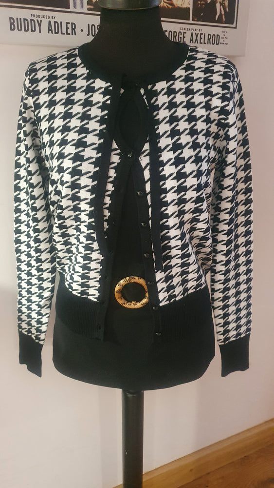 Ladies dogtooth cardigan