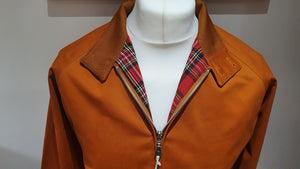 Mens pumpkin Real Hoxton Harrington jacket