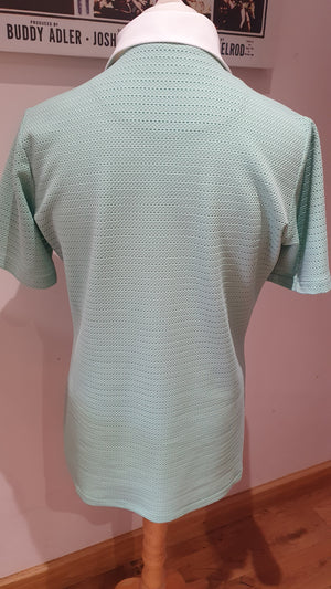 Mens mint green 'McQueen ' knitted spearpoint collar knit