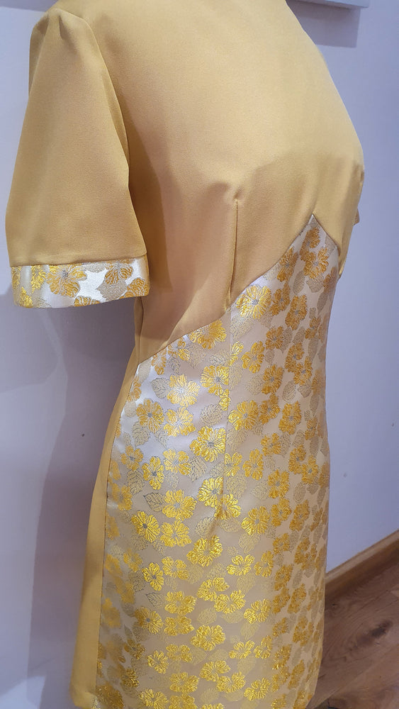 Ladies Gold brocade 'Shrimpton ' dress