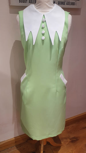 Ladies mint green 'BB' collar dress