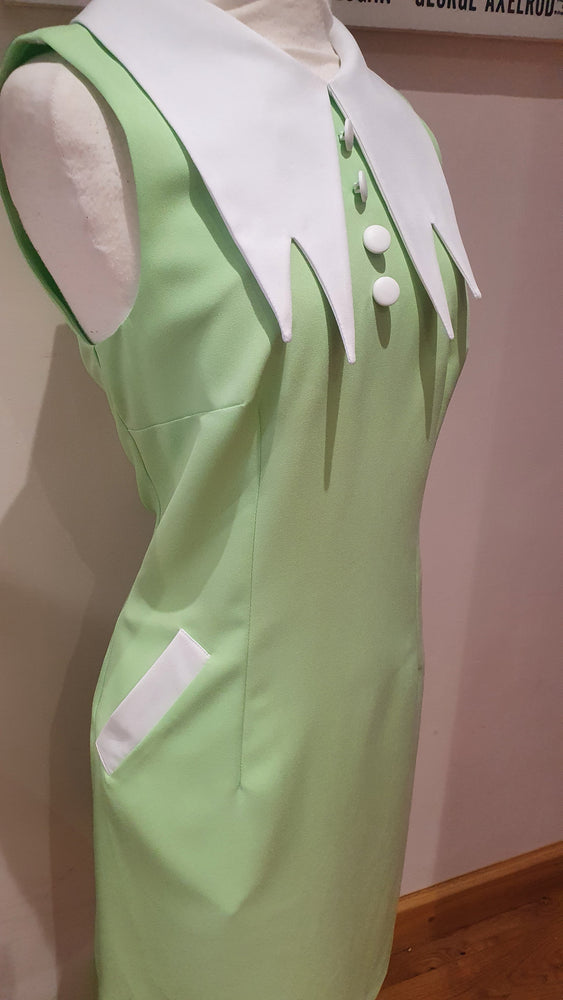 Ladies mint green 'BB' collar dress