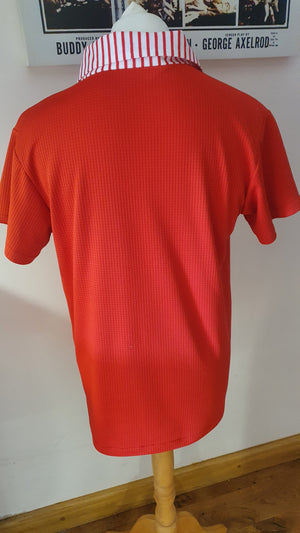 Mens casual collar Red  knit top