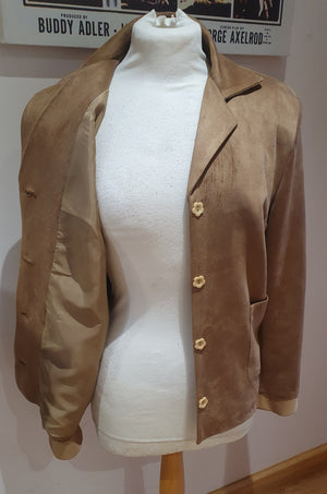 Ladies camel suedette short coat