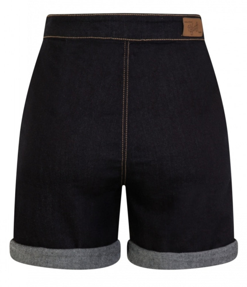 Ladies high waist denim shorts